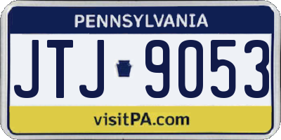 PA license plate JTJ9053