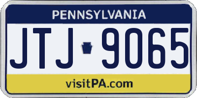 PA license plate JTJ9065