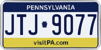 PA license plate JTJ9077