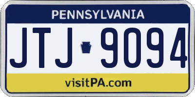 PA license plate JTJ9094