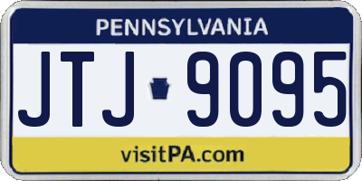 PA license plate JTJ9095