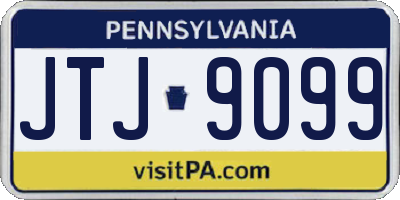PA license plate JTJ9099