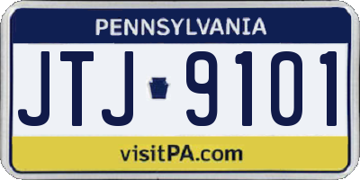 PA license plate JTJ9101