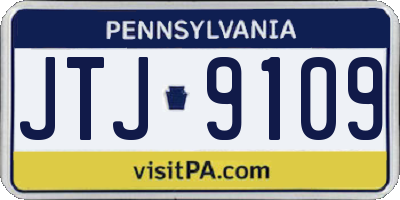 PA license plate JTJ9109