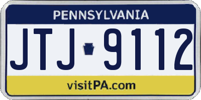 PA license plate JTJ9112