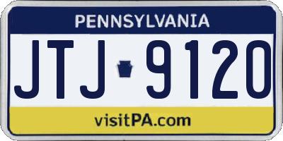 PA license plate JTJ9120