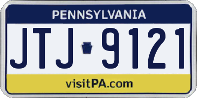 PA license plate JTJ9121
