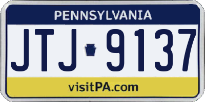 PA license plate JTJ9137
