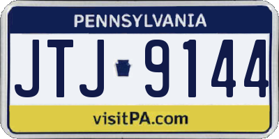 PA license plate JTJ9144