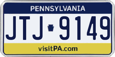 PA license plate JTJ9149