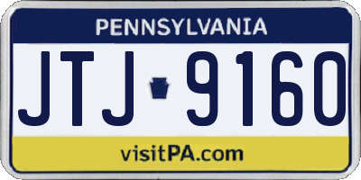 PA license plate JTJ9160