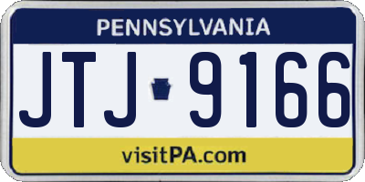 PA license plate JTJ9166