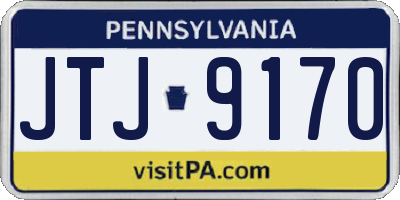 PA license plate JTJ9170