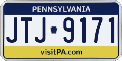 PA license plate JTJ9171