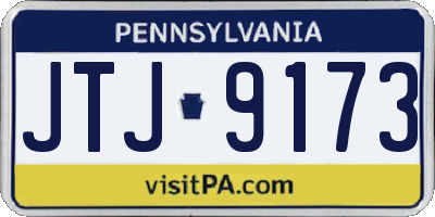 PA license plate JTJ9173
