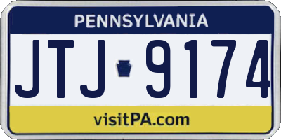 PA license plate JTJ9174