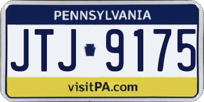 PA license plate JTJ9175
