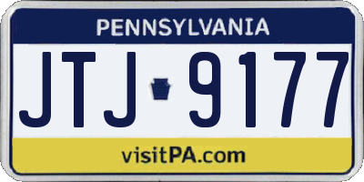PA license plate JTJ9177