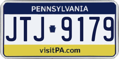 PA license plate JTJ9179