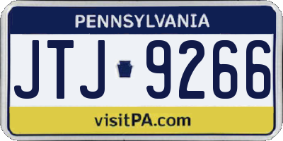 PA license plate JTJ9266