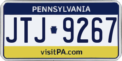 PA license plate JTJ9267
