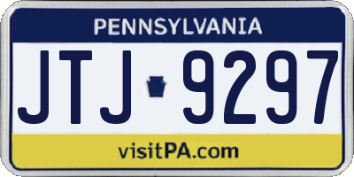 PA license plate JTJ9297