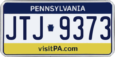 PA license plate JTJ9373