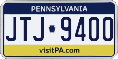 PA license plate JTJ9400