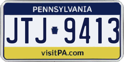 PA license plate JTJ9413