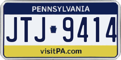 PA license plate JTJ9414