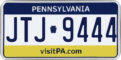 PA license plate JTJ9444