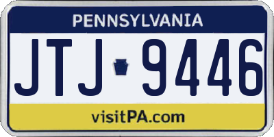 PA license plate JTJ9446
