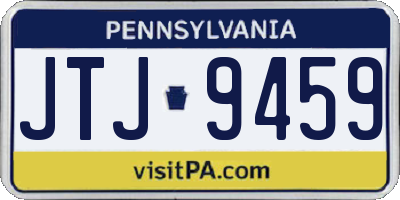 PA license plate JTJ9459