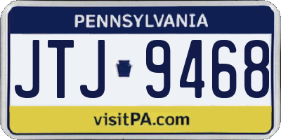 PA license plate JTJ9468