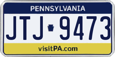 PA license plate JTJ9473