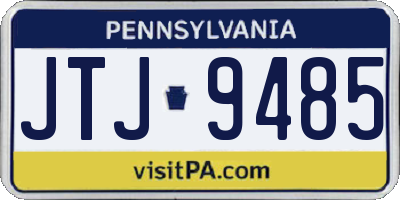 PA license plate JTJ9485