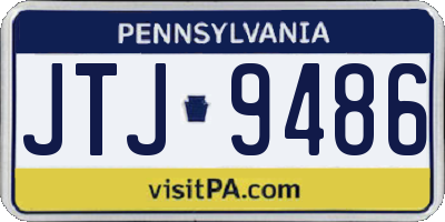 PA license plate JTJ9486