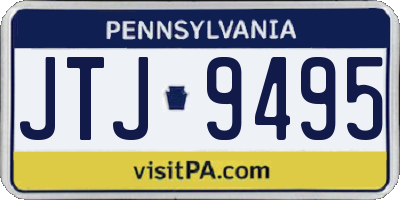 PA license plate JTJ9495