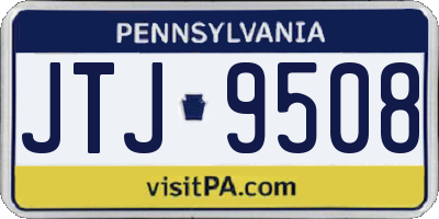 PA license plate JTJ9508