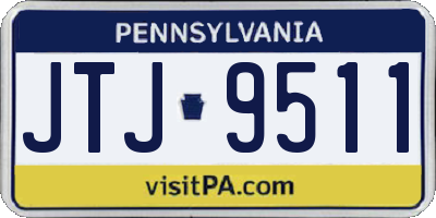 PA license plate JTJ9511