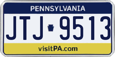 PA license plate JTJ9513
