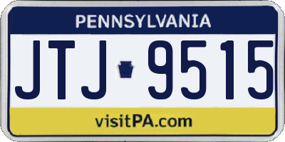PA license plate JTJ9515