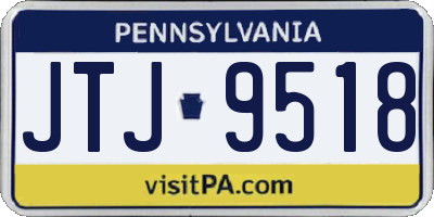 PA license plate JTJ9518