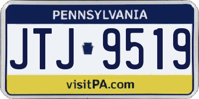 PA license plate JTJ9519