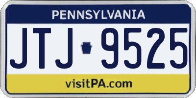 PA license plate JTJ9525