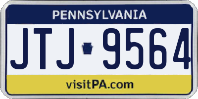 PA license plate JTJ9564