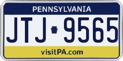 PA license plate JTJ9565