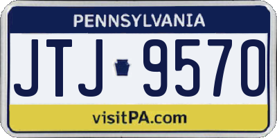 PA license plate JTJ9570