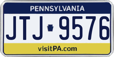 PA license plate JTJ9576