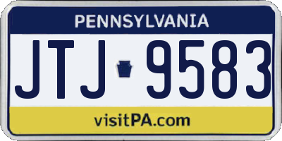 PA license plate JTJ9583